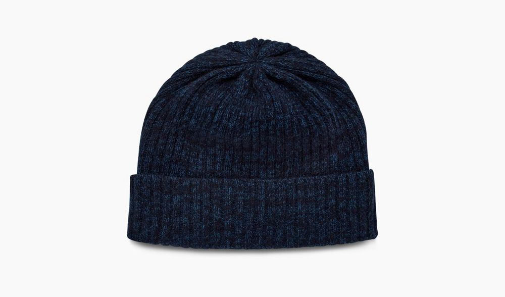 Ugg Hats Mens - Ugg Eastwood Rib Knit Blue - 341UQYFXI